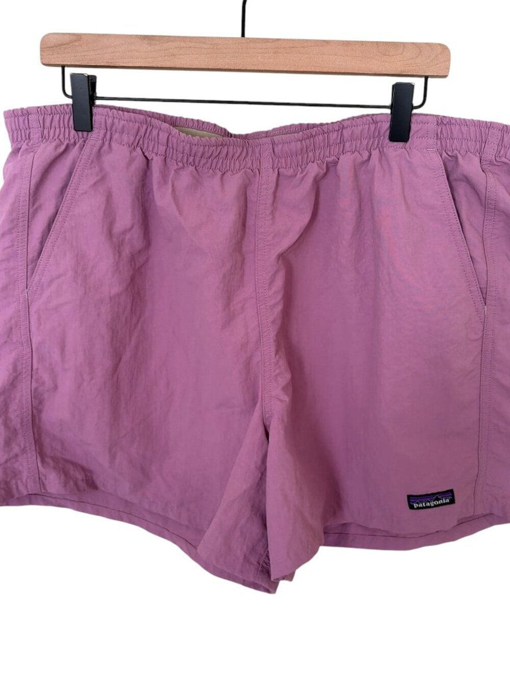 Patagonia Womens Light Violet Elastic Waist 5" Baggies Shorts